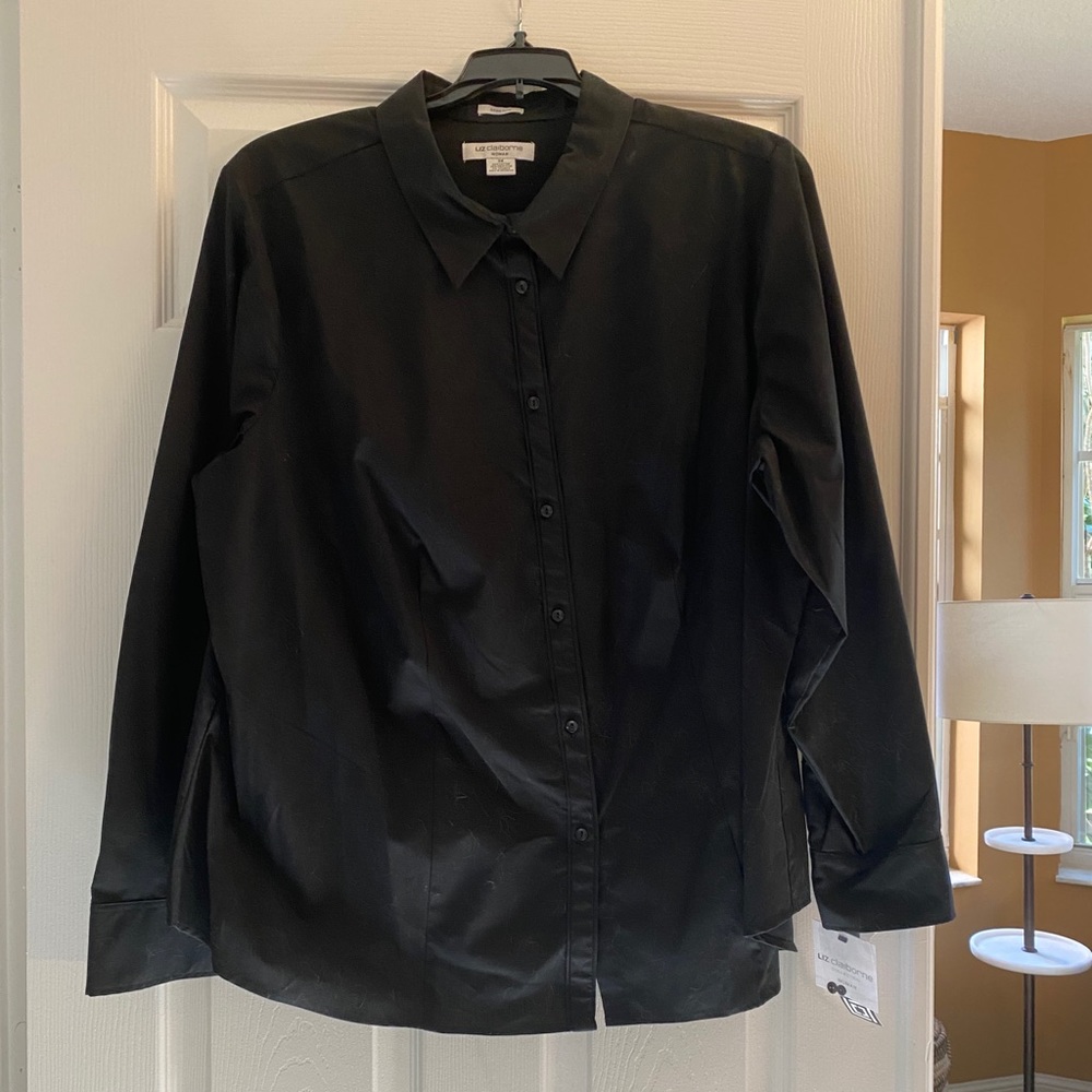 NWT Liz Claiborne black shirt